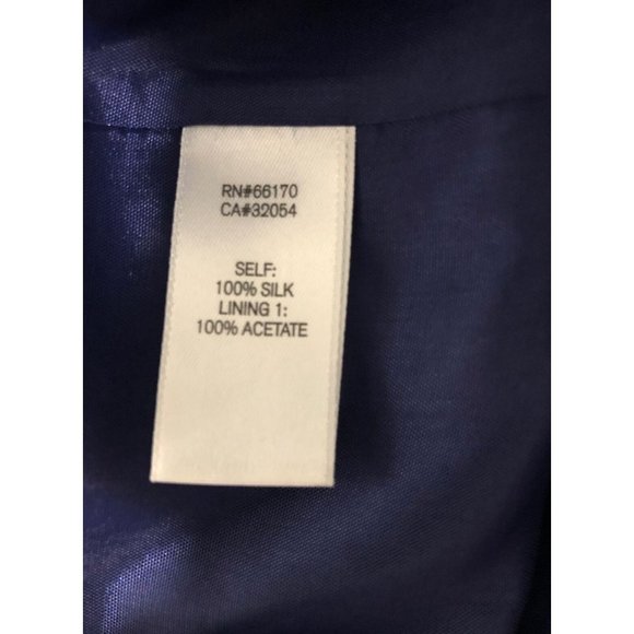 Size 12 NEW$200.00 ANTHROPOLOGIE VA ET VIEN SILK BLUE‎ RUFFLE PARTY DRESS W/TIE - Picture 12 of 13